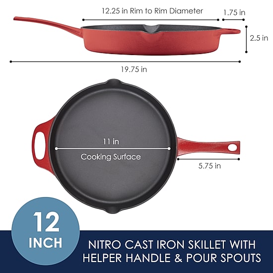 Rachael Ray NITRO Cast Iron 12" Skillet