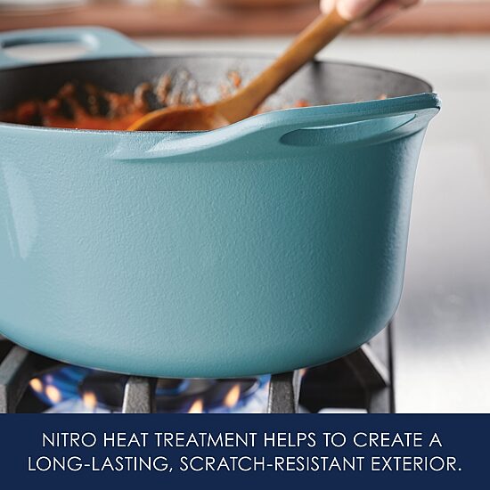 Rachael Ray NITRO Cast Iron 6.5-qt. Dutch Oven with Lid