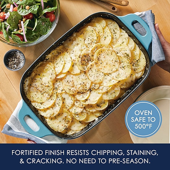 Rachael Ray NITRO Cast Iron 9X13" Roasting Pan