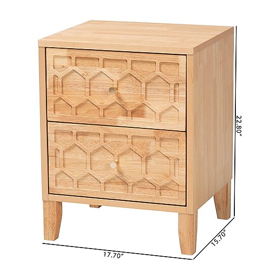 Hosea 2-Drawer Nightstand