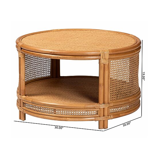 Louis 1-Drawer Rattan Coffee Table