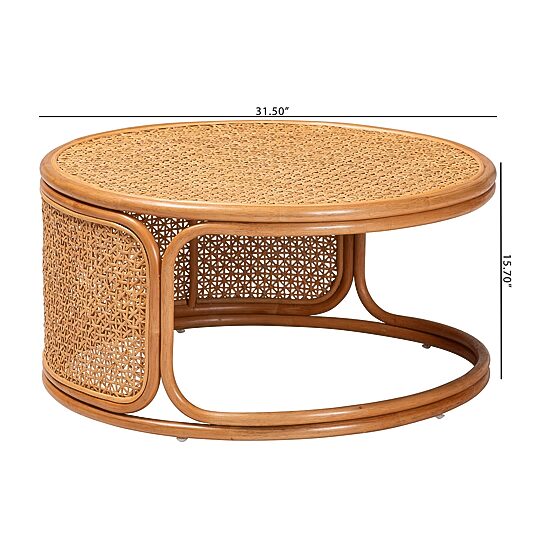 Eldon Rattan Coffee Table