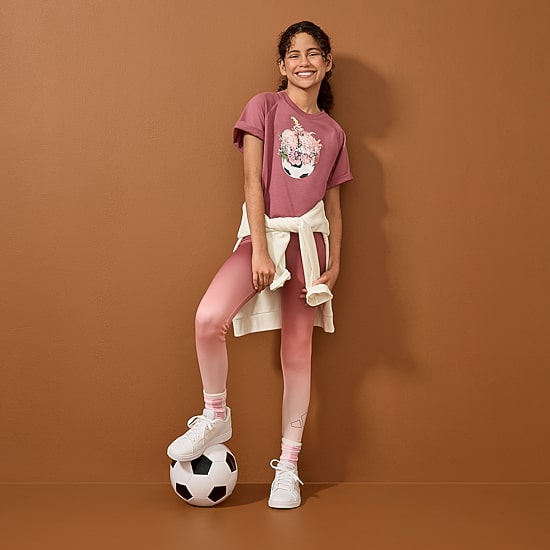 adidas Big Kid Girls Crew Neck Short Sleeve Regular Fit Graphic T-Shirt