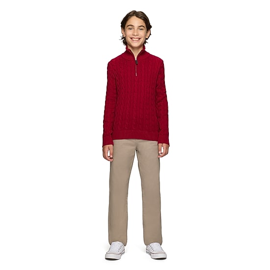 IZOD Little & Big Kid Boys Straight Regular Fit Flat Front Pant