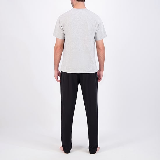 Hanes Mens Crew Neck Short Sleeve 2-pc. Pajama Set