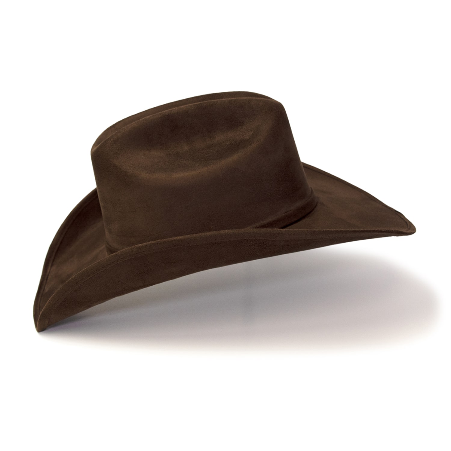 Western Express Brown Suede Finish Cattleman Horse Head Accent Mens Cowboy Hat