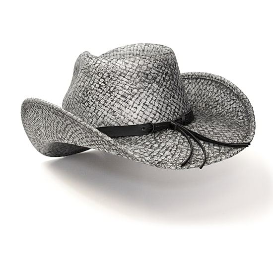 Western Express Gray Straw Pinch Front Mens Cowboy Hat
