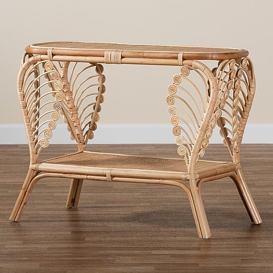 Bastet 2-Drawer Rattan Console Table