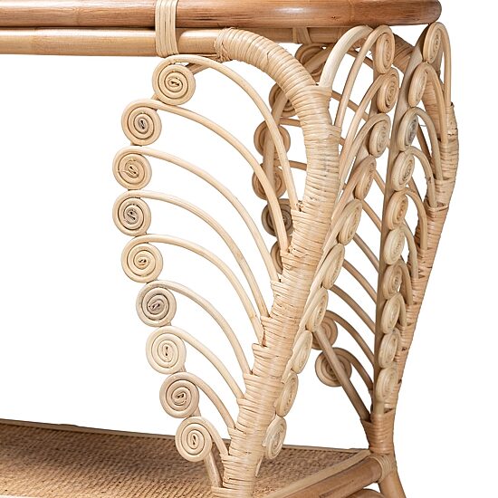 Bastet 2-Drawer Rattan Console Table