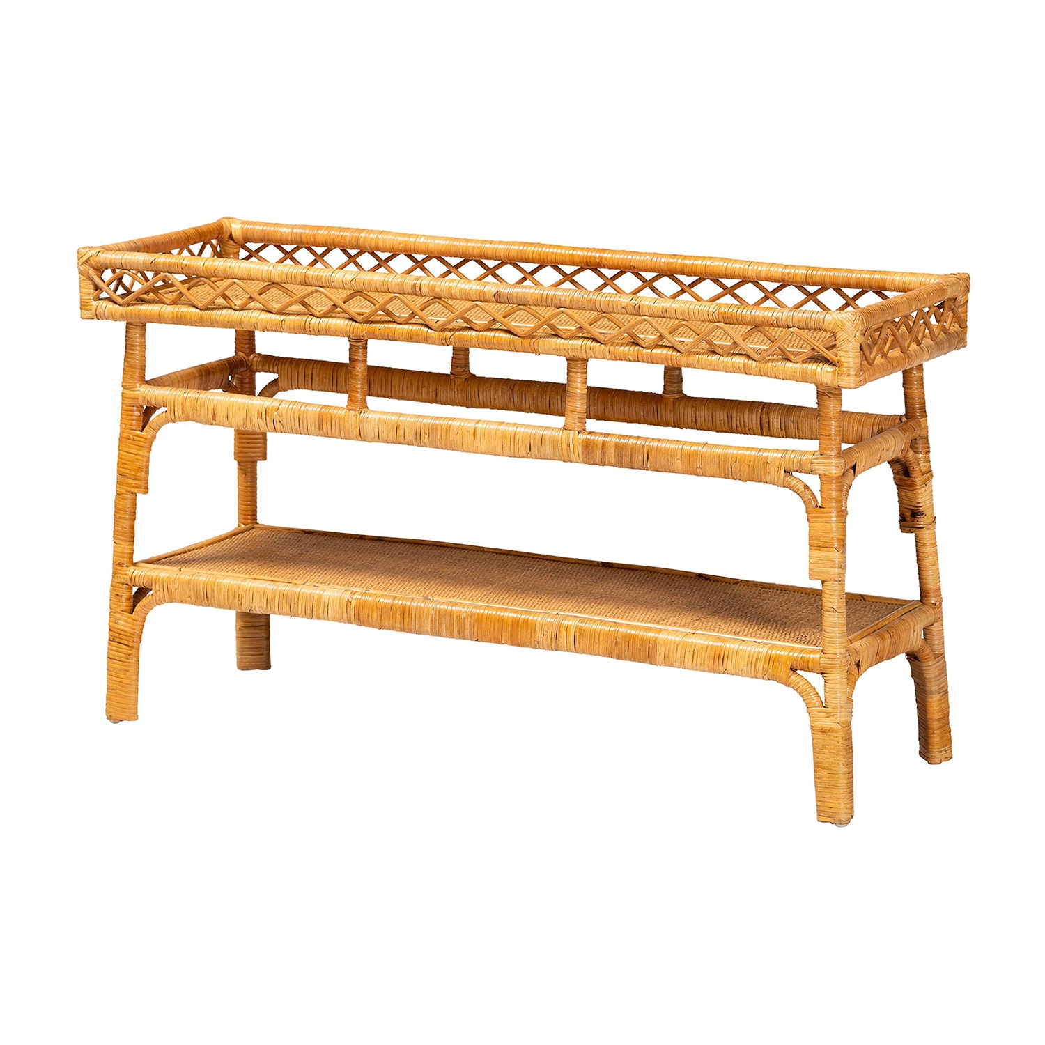 Savitri Rattan Console Table