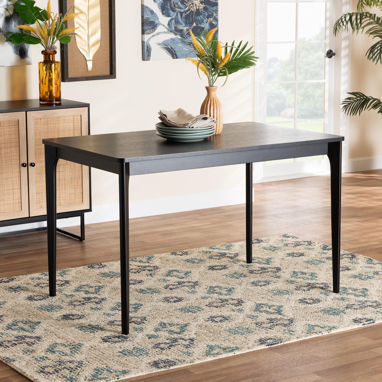 Sherwin Rectangular Wood-Top Dining Table