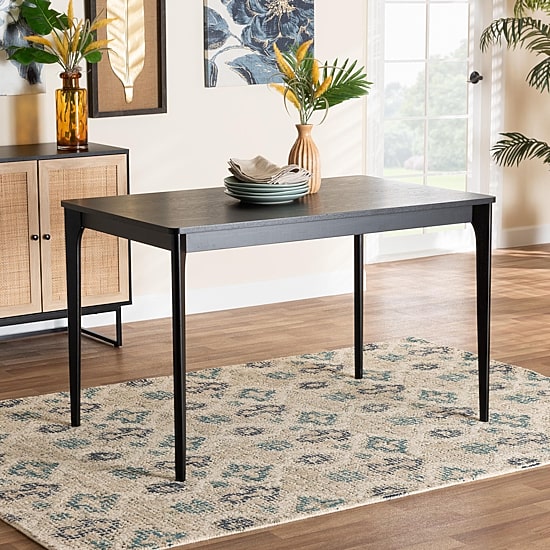Sherwin Rectangular Wood-Top Dining Table
