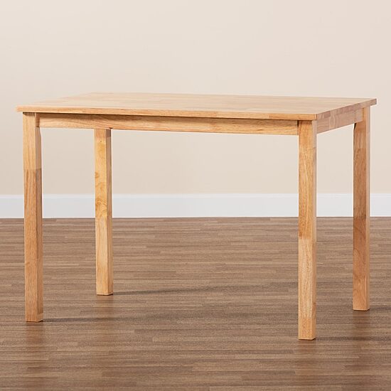 Eveline Rectangular Wood-Top Dining Table