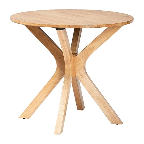 Kenji Round Wood-Top Dining Table, One Size, Brown