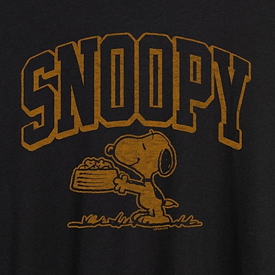 Womens Juniors Crew Neck Short Sleeve Regular Fit Snoopy Graphic T-Shirt