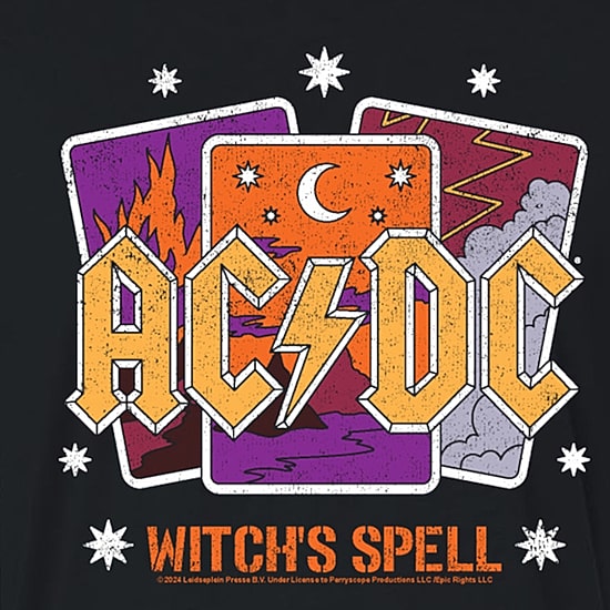 Womens Crew Neck Short Sleeve Regular Fit AC/DC Graphic T-Shirt