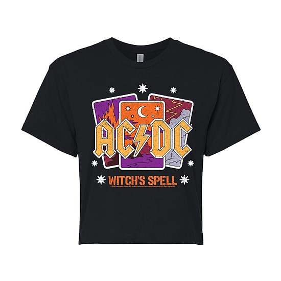 Womens Crew Neck Short Sleeve Regular Fit AC/DC Graphic T-Shirt