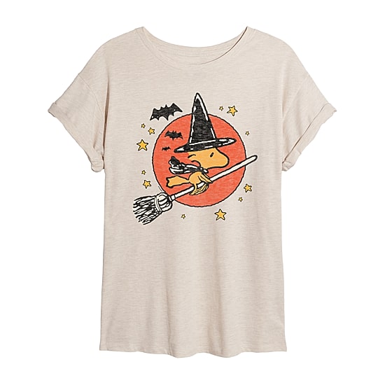 Womens Crew Neck Short Sleeve Regular Fit Peanuts Graphic T-Shirt