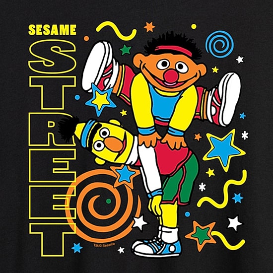 Womens Crew Neck Short Sleeve Regular Fit Sesame Street Graphic T-Shirt