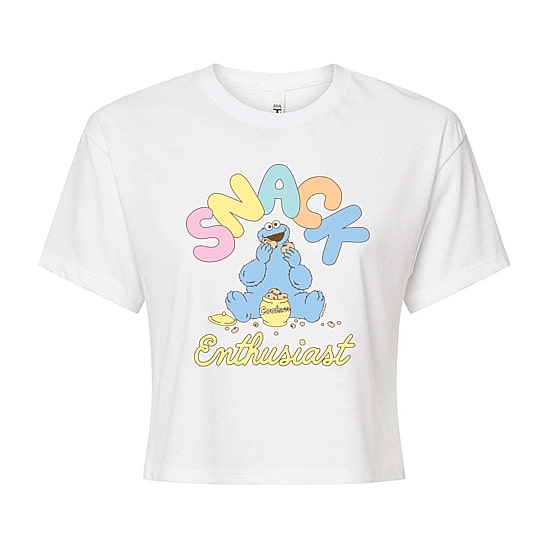 Womens Crew Neck Short Sleeve Regular Fit Sesame Street Graphic T-Shirt