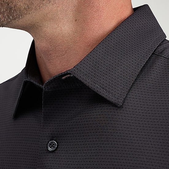 Haggar Performance Mens Long Sleeve Regular Fit Button-Down Shirt