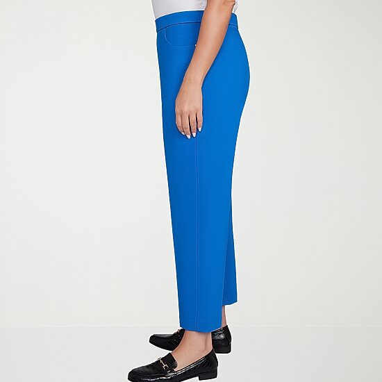 Alfred Dunner Barcelona Womens Plus Short Straight Mid Rise Pull-On Pant