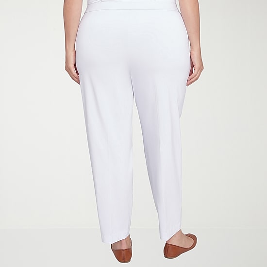 Alfred Dunner Classics Womens Slim Mid Rise Pull-On Pant