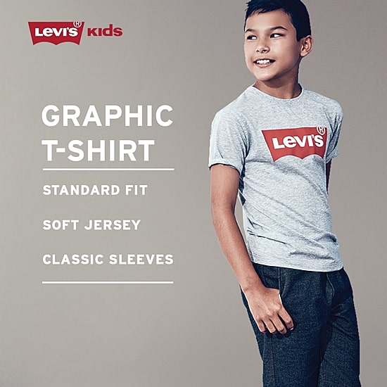 Levi's® Batwing Big Kid Boys Crew Neck Short Sleeve Regular Fit Graphic T-Shirt