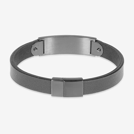 Mens Stainless Steel 8 1/2 Inch Solid Id Bracelet
