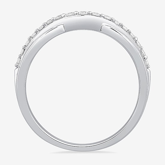 1/4 CT.T.W. Natural Diamond 10K or 14K Gold Curved Wedding Band