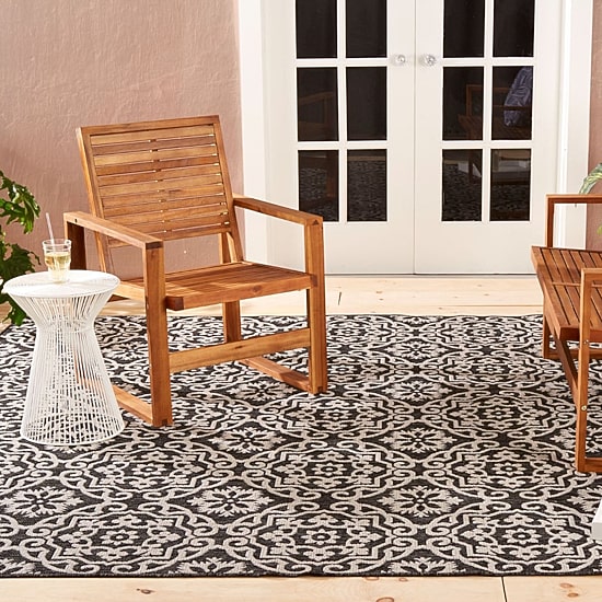 Nicole Miller Patio Country Danica Ikat Loomed Rectangular Outdoor Area Rug