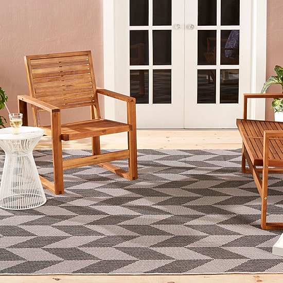 Nicole Miller Patio Country Calla Geometric Loomed Rectangular Outdoor Area Rug