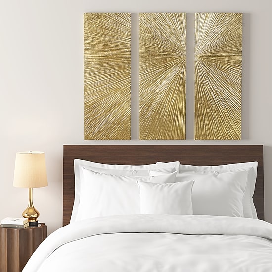 Madison Park Signature Sunburst Hand Painted Décor 3-pc. Wall Art Set