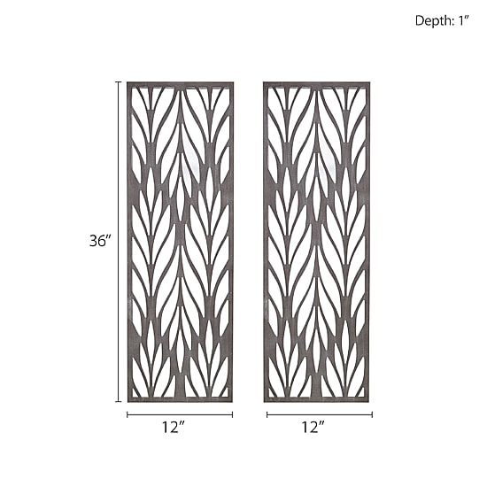 Madison Park Florian Carved Panel Décor 2-pc. Wall Art Set