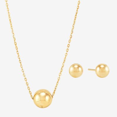 Womens 10K Gold Round 2-pc. Jewelry Set