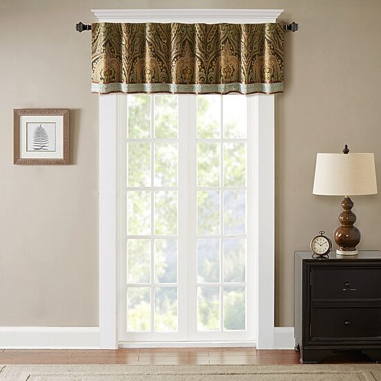 Madison Park Canovia Springs Rod Pocket Back Tab Waterfall Valance