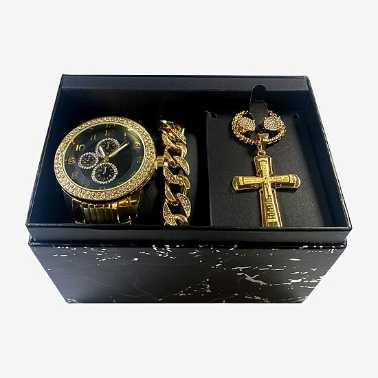 Mens Gold Tone Bracelet Watch Mac7125jc