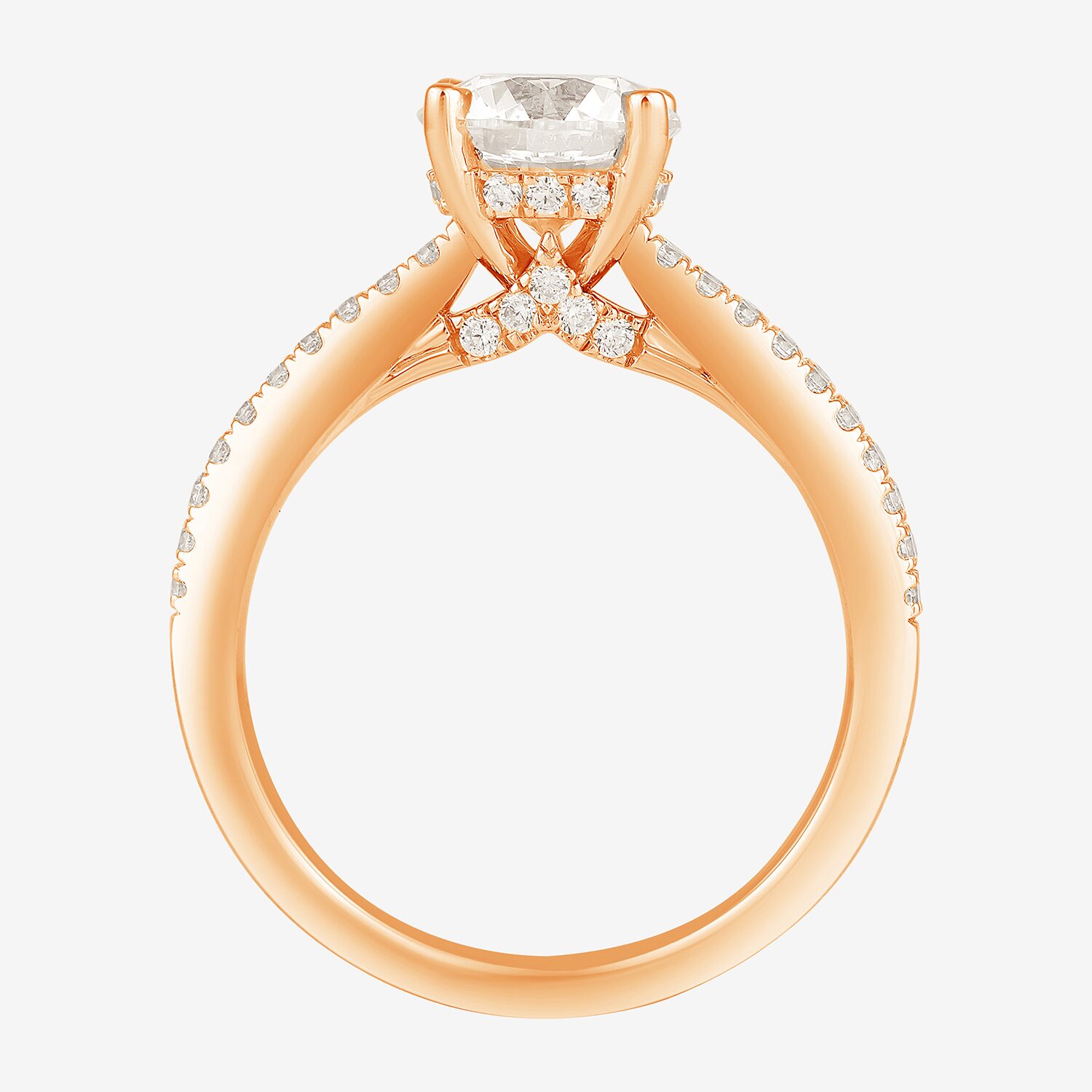 H-I / SI1-SI2) Womens CT. T.W. Lab Grown White Diamond 10K or 14K Gold Round Side Stone Engagement Ring