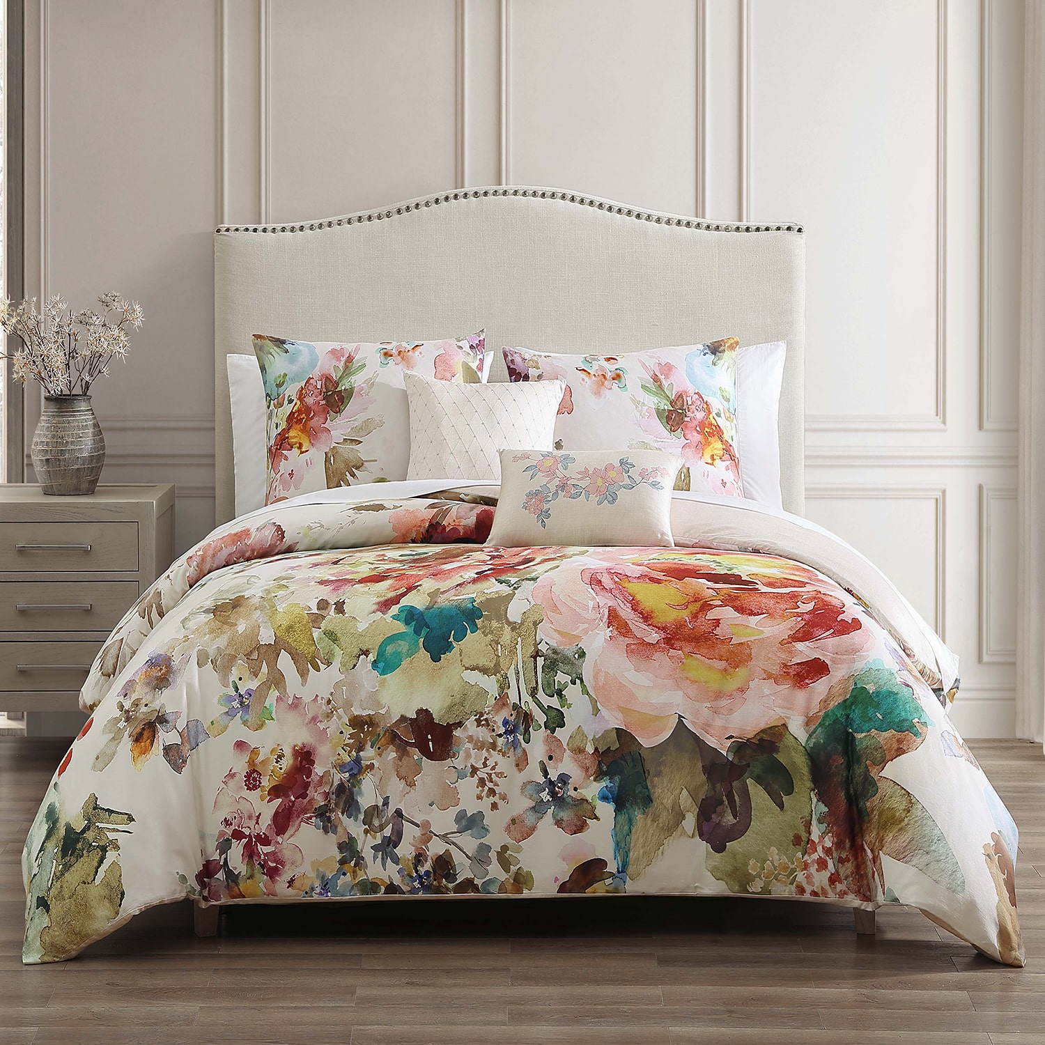 Bebejan Antique Flowers 5-pc. Midweight REVERSIBLE Comforter Set