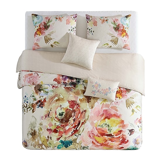 Bebejan Antique Flowers 5-pc. Midweight REVERSIBLE Comforter Set