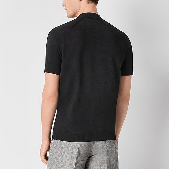 J. Ferrar Mens Short Sleeve Mock Neck Top