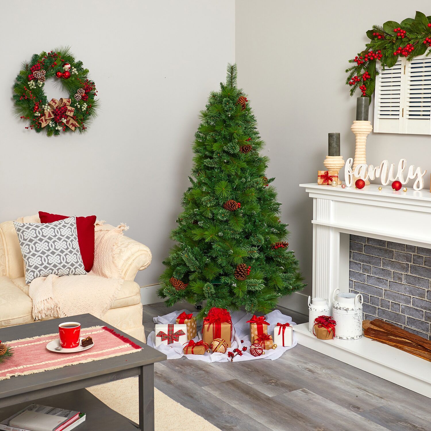 Nearly Natural Montana Mixed Faux Pine Christmas Tree