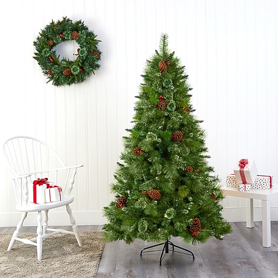 Nearly Natural Montana Mixed Faux Pine Christmas Tree