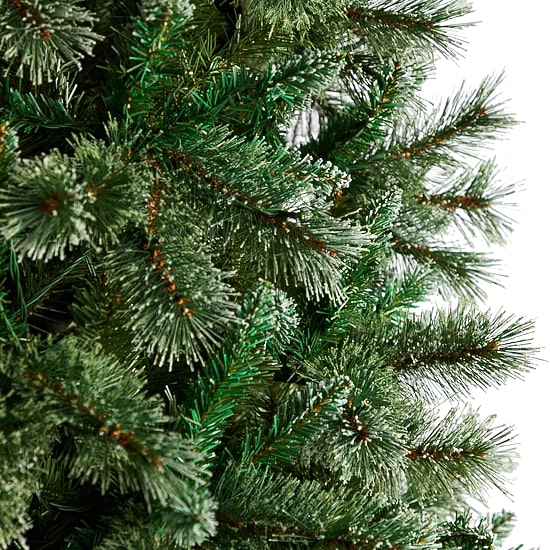 Nearly Natural Slim Snow Tip Faux Pine Christmas Tree
