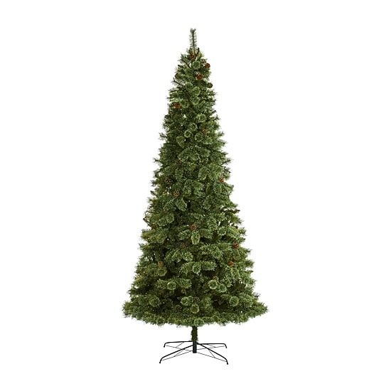 Nearly Natural White Mountain Faux Pine Christmas Tree