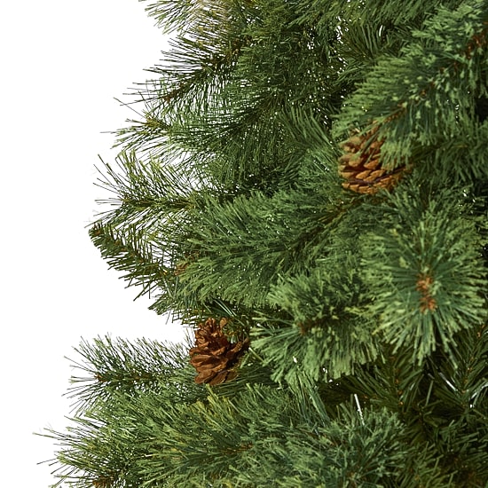 Nearly Natural White Mountain Faux Pine Christmas Tree