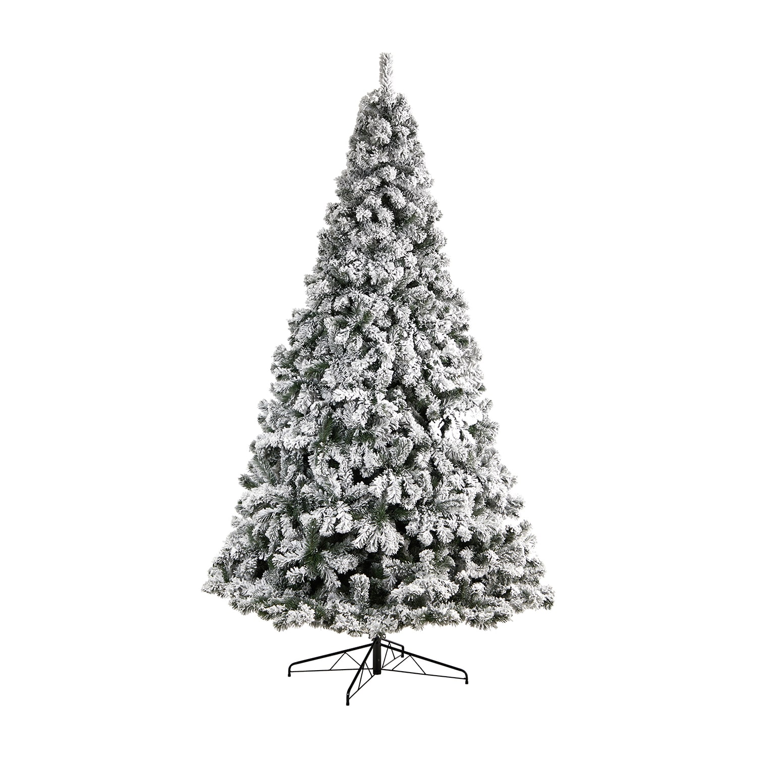 Nearly Natural Virginia Faux 10 Foot Flocked Fir Christmas Tree