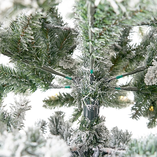 Nearly Natural Faux Pre-Lit Flocked Fir Christmas Tree