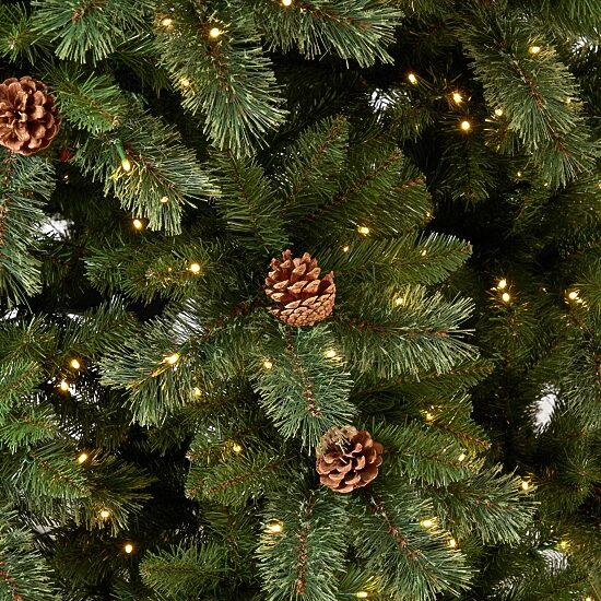 Nearly Natural Faux 11 Foot Pre-Lit Pine Christmas Tree