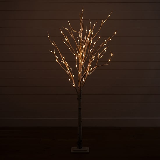 Nearly Natural Faux Pre-Lit Birch Christmas Tree